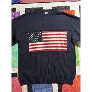 Vintage Retriever USA Flag Knit Sweater Mens Medium Timeless Knitwear
